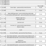 EMRA RACE Day Schedule 2020